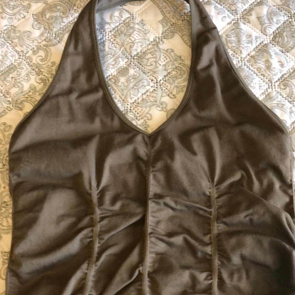 BCBG Ruched halter Cami Tank Top